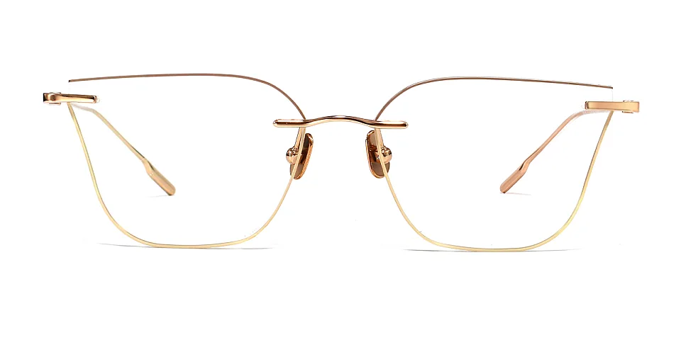Rika rose gold brown champagne   Titanium  Eyeglasses