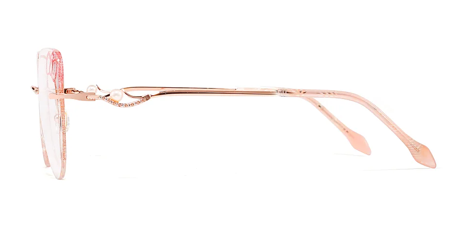 Kitty pink rose gold   Metal  Eyeglasses