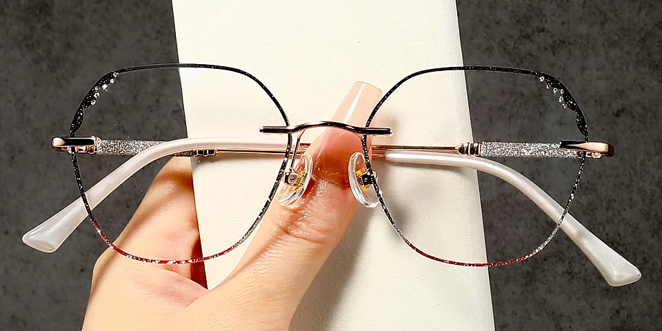 Laec black pink   Metal  Eyeglasses