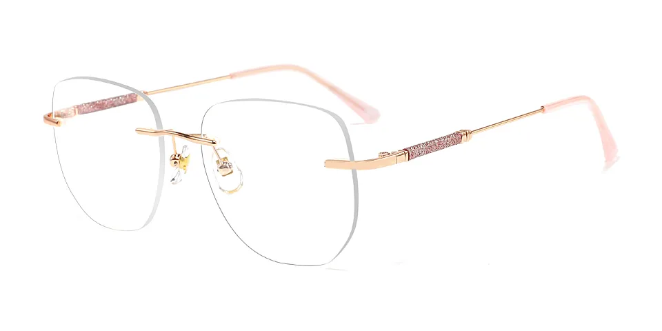 Amara rose gold   Metal  Eyeglasses