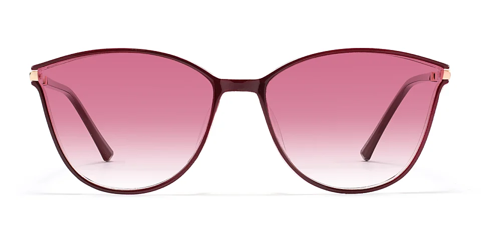 Darleen burgundy   Plastic  Sunglasses