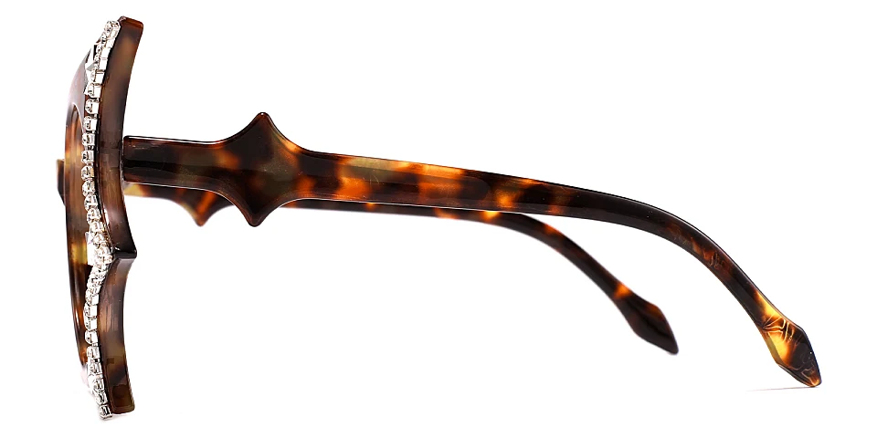 Jenna warm tortoise   Plastic  Sunglasses