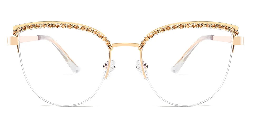 Morning champagne diamond   Metal  Eyeglasses