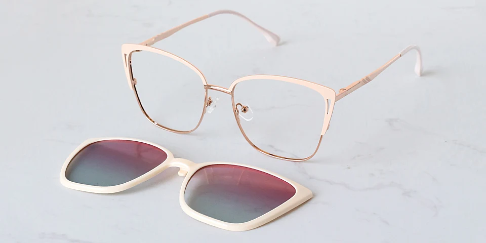 Aba champagne   Metal  Eyeglasses