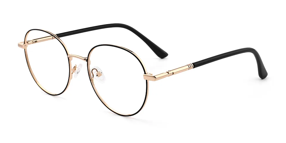 Muriel black gold   Metal  Eyeglasses