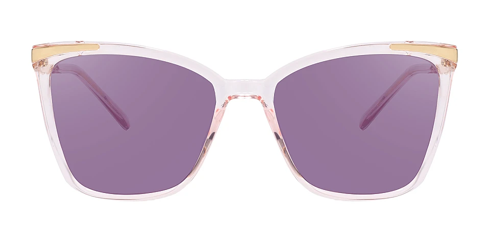 Sine clear pink   Plastic  Sunglasses