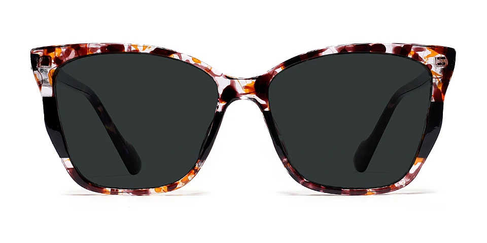 Edie brown floral   Plastic  Sunglasses