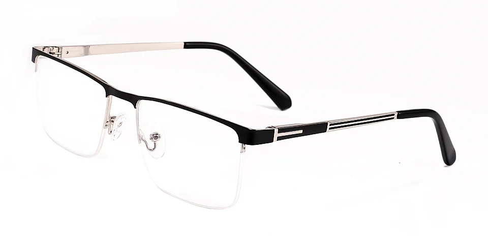 Warren matte black silver   Metal  Eyeglasses