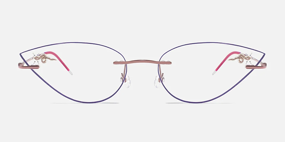 Lavinia purple   Titanium  Eyeglasses