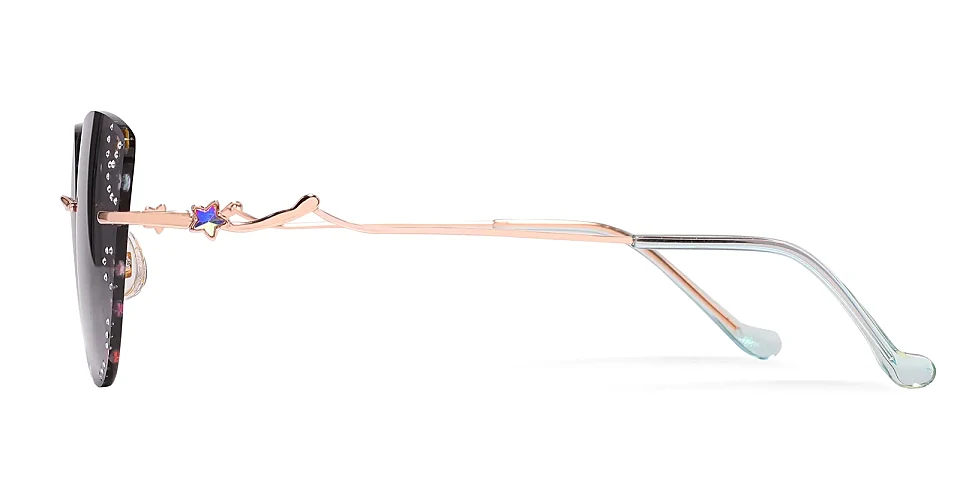 Twinkling star rose gold   Metal  Sunglasses