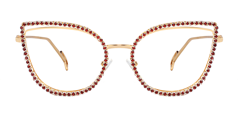 Shea red diamond   Metal  Eyeglasses