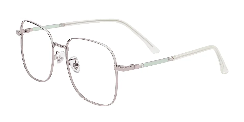 Karine silver mint green   Metal  Eyeglasses