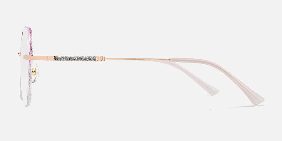 Gem purple silver   Metal  Eyeglasses