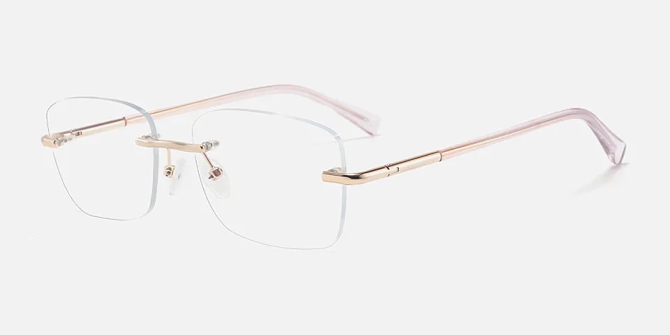 Signy rose gold lavender   Metal  Eyeglasses