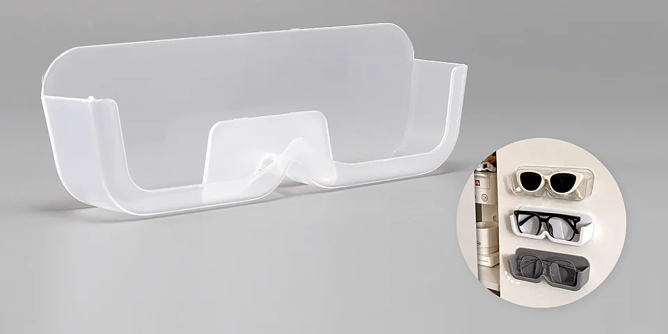 White Wall Mounted Glasses Storage Box white  Chain