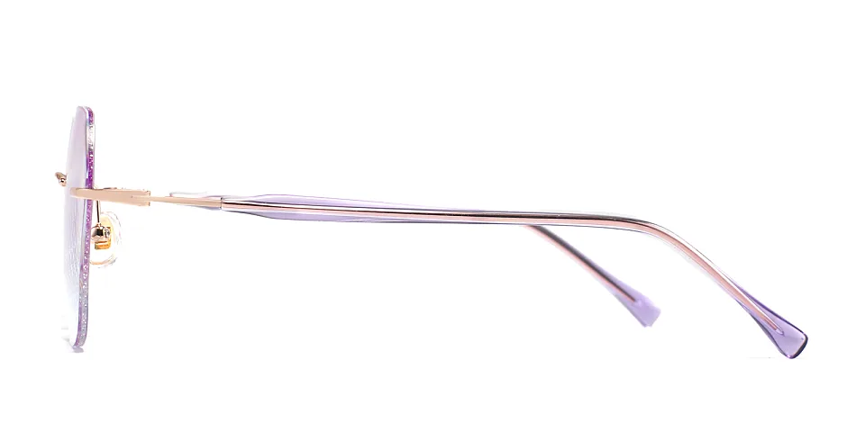 Kato purple silver   Metal  Eyeglasses