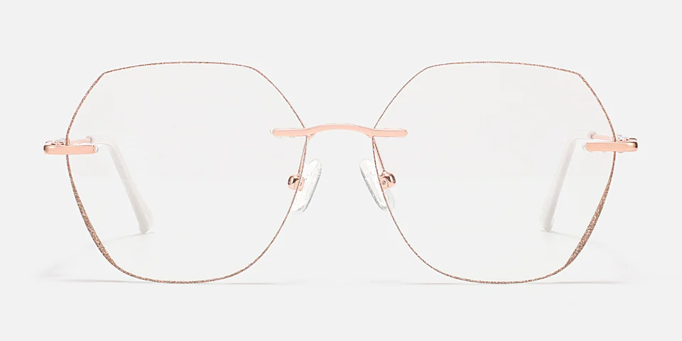 Gem rose gold   Metal  Eyeglasses