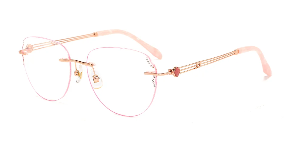 Thea pink   Metal  Eyeglasses