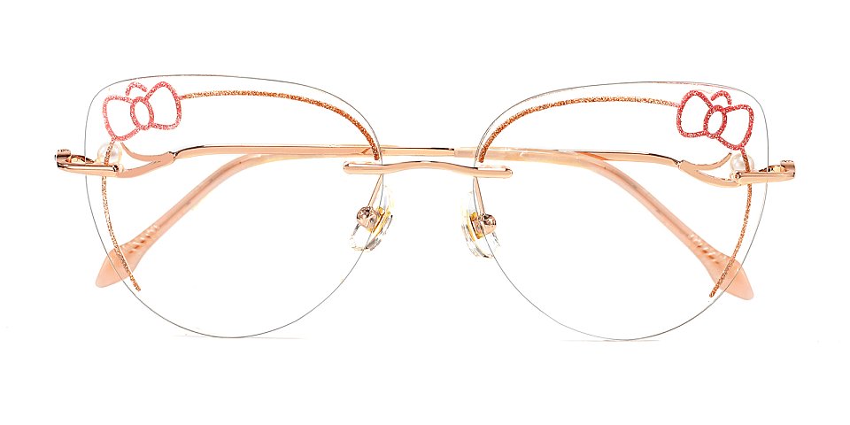 Kitty pink rose gold   Metal  Eyeglasses