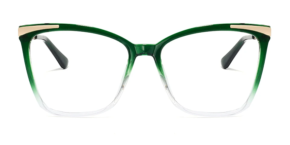 Aileen dark green clear   Plastic  Eyeglasses