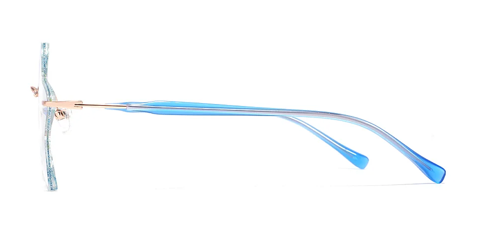 5 Stars blue   Metal  Eyeglasses