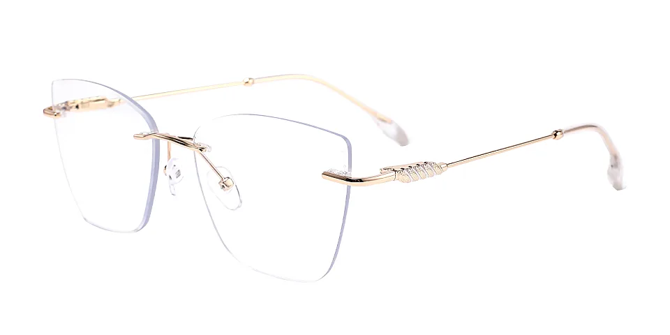 Pixie gold clear   Metal  Eyeglasses