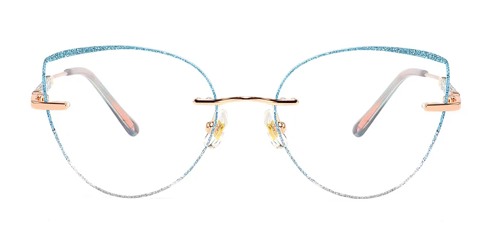 Glamour gradient blue   Metal  Eyeglasses