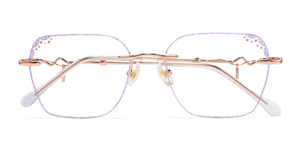 Lil rose gold purple   Metal  Eyeglasses