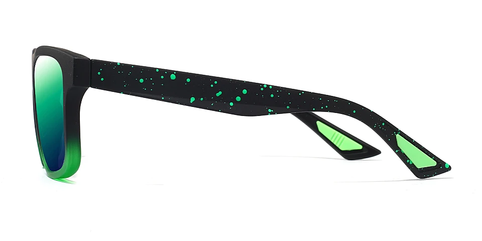 Cedric black green   TR90  Sunglasses