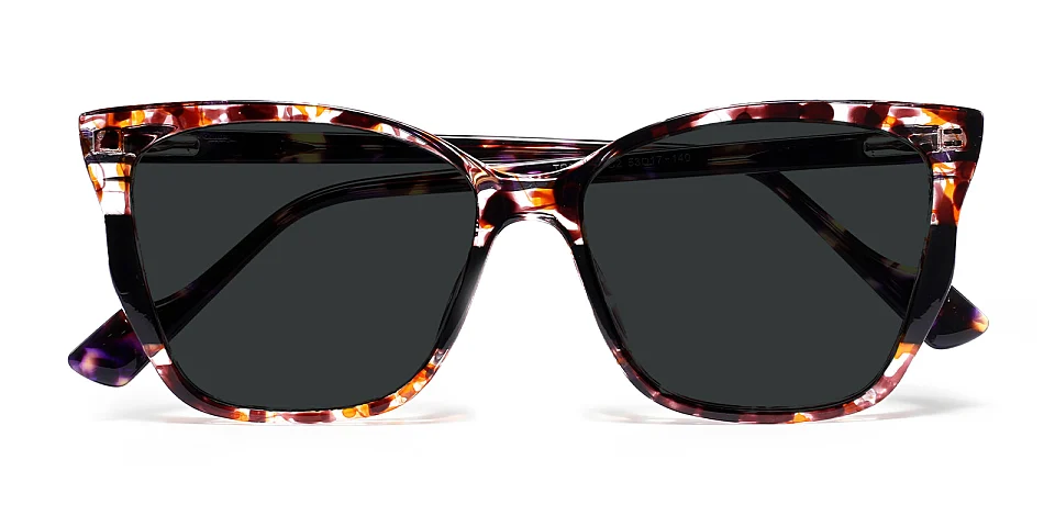 Edie brown floral   Plastic  Sunglasses