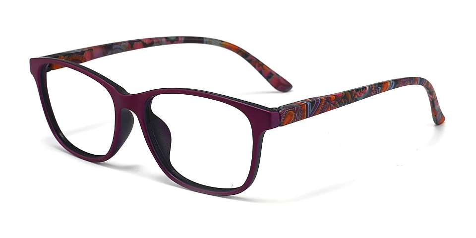 Chase purple floral   Plastic  Eyeglasses