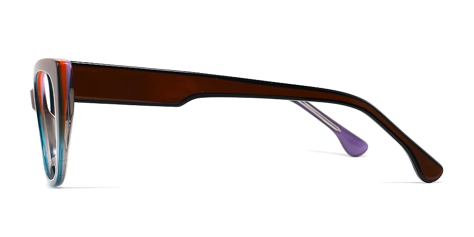 Brooke brown blue   Plastic  Eyeglasses