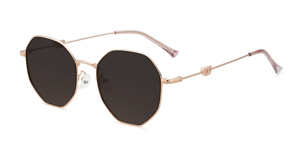Megan rose gold   Metal  Sunglasses