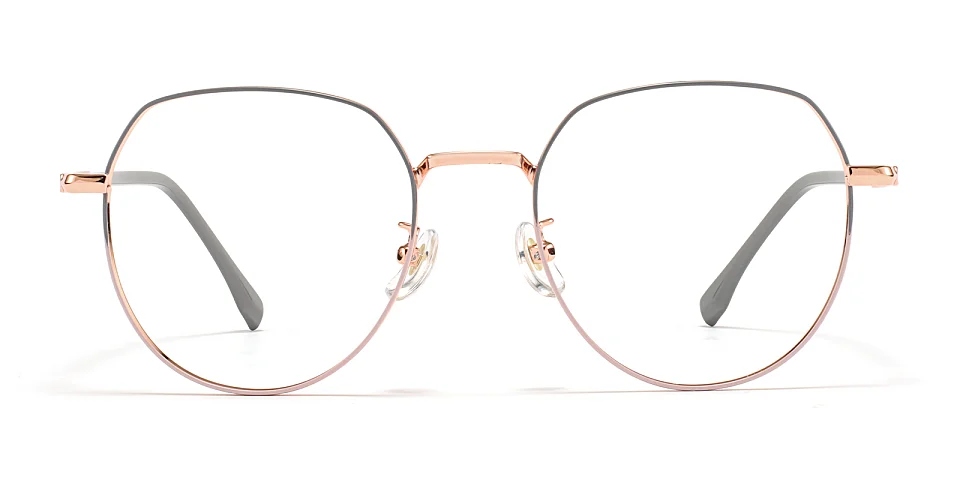 Barbara grey pink   Metal  Eyeglasses
