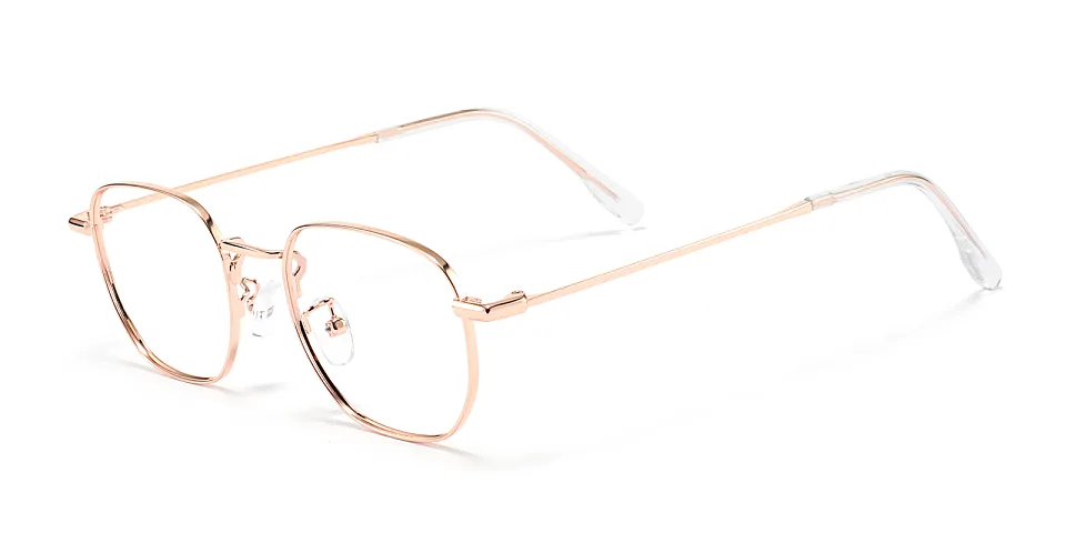 Hajna rose gold   Metal  Eyeglasses