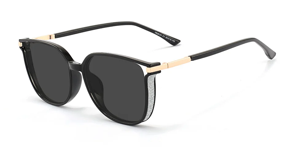 Aysun black   Plastic  Sunglasses