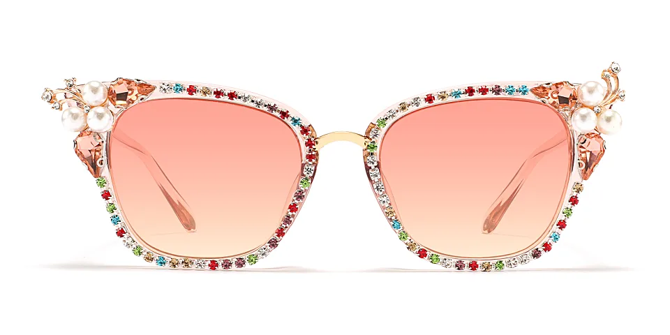 Serena pink colorful   Plastic  Sunglasses