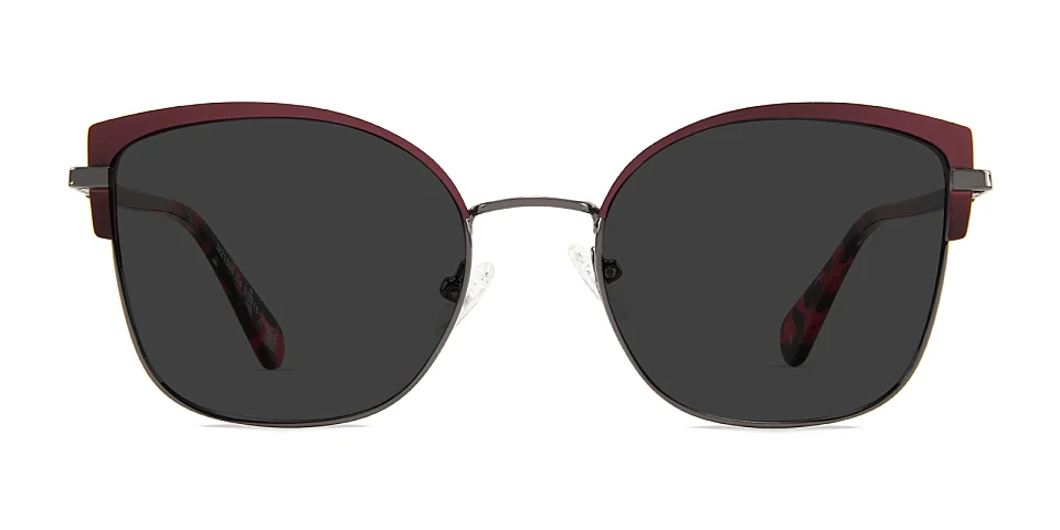 Heather red   Metal  Sunglasses