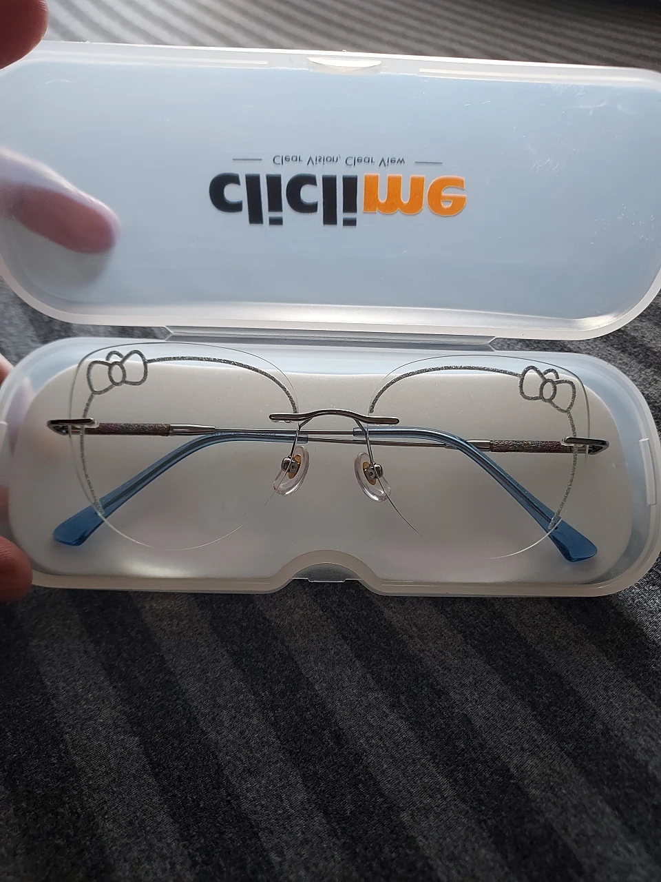 Kitty Silver Cat Eye Eyeglasses | CliCliMe.com