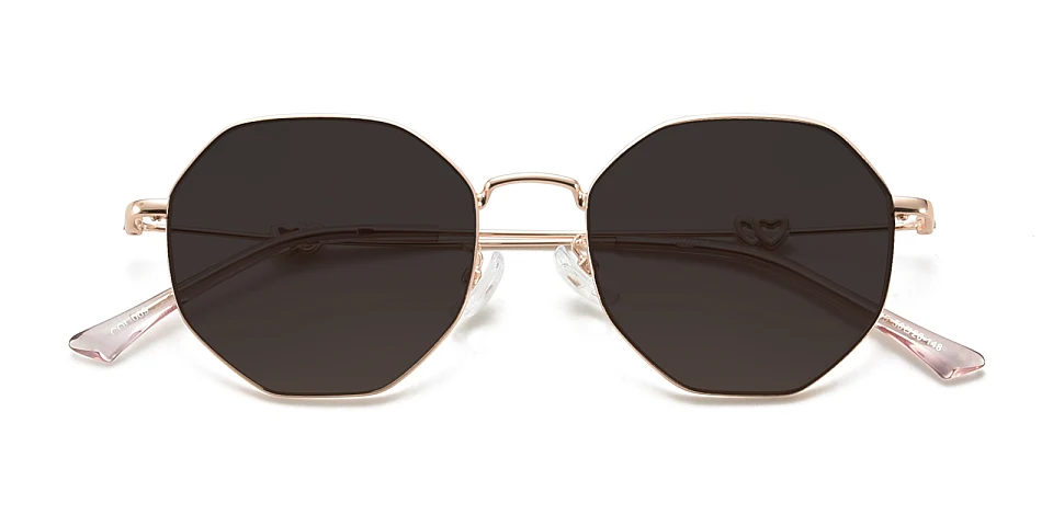 Megan rose gold   Metal  Sunglasses
