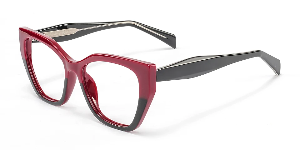 Lynn red black   Plastic  Eyeglasses