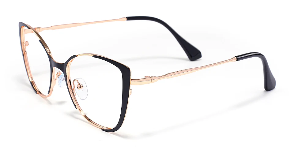 Rian black gold   Metal  Eyeglasses