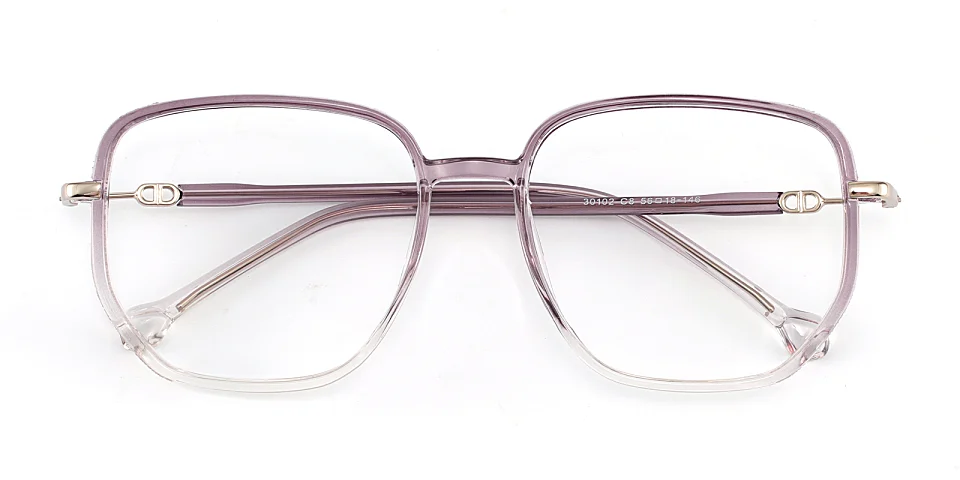 Gerda purple clear   Plastic  Eyeglasses