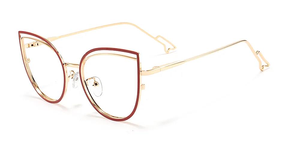 Romy red   Metal  Eyeglasses