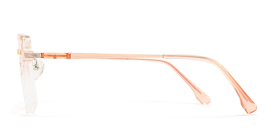 Sandy pink clear   Plastic  Eyeglasses