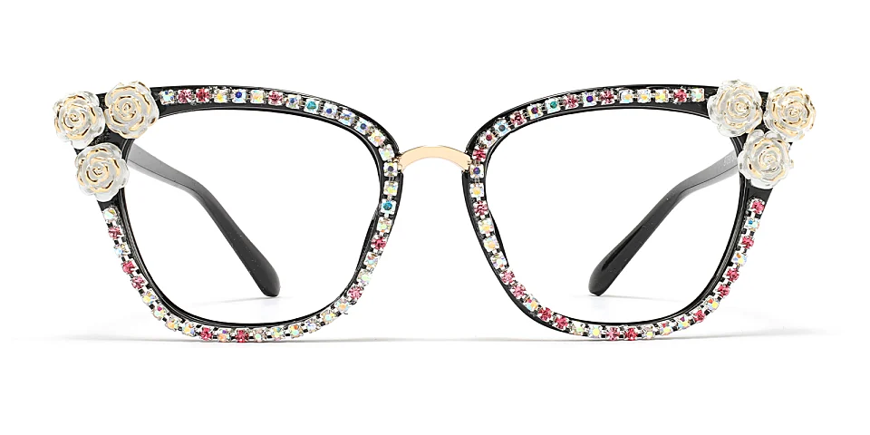 Bernice black colorful   Plastic  Eyeglasses