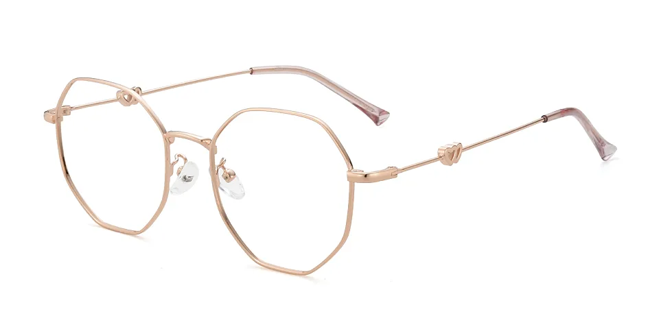 Megan rose gold   Metal  Eyeglasses