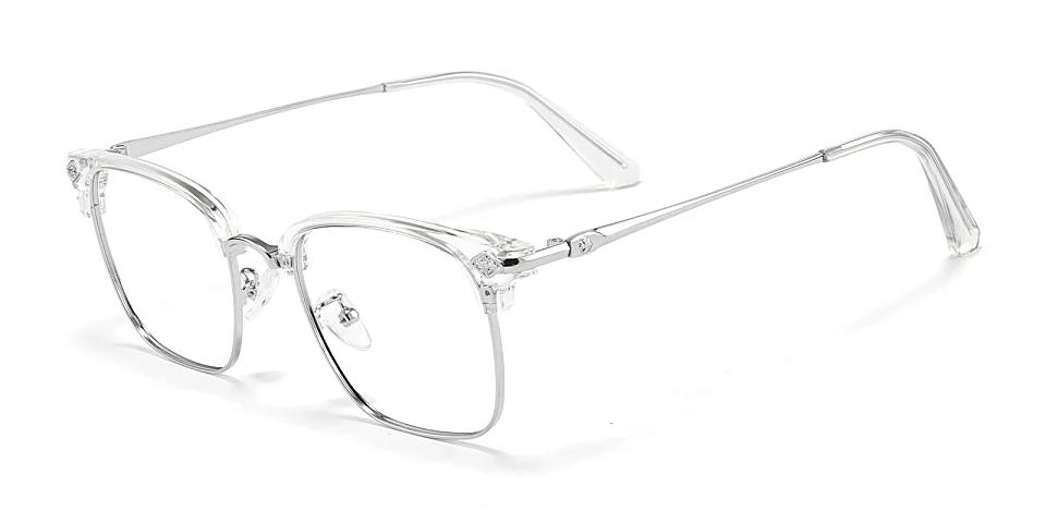 Emeka clear silver   Metal  Eyeglasses