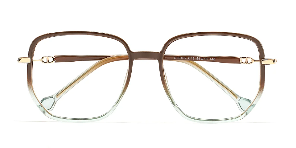 Gerda brown clear green   Plastic  Eyeglasses