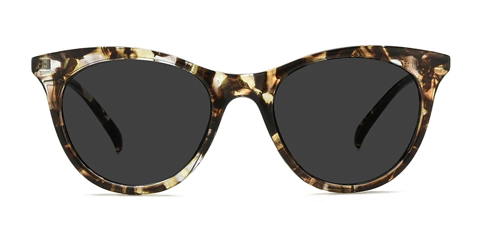 Icey yellow tortoise   Plastic  Sunglasses